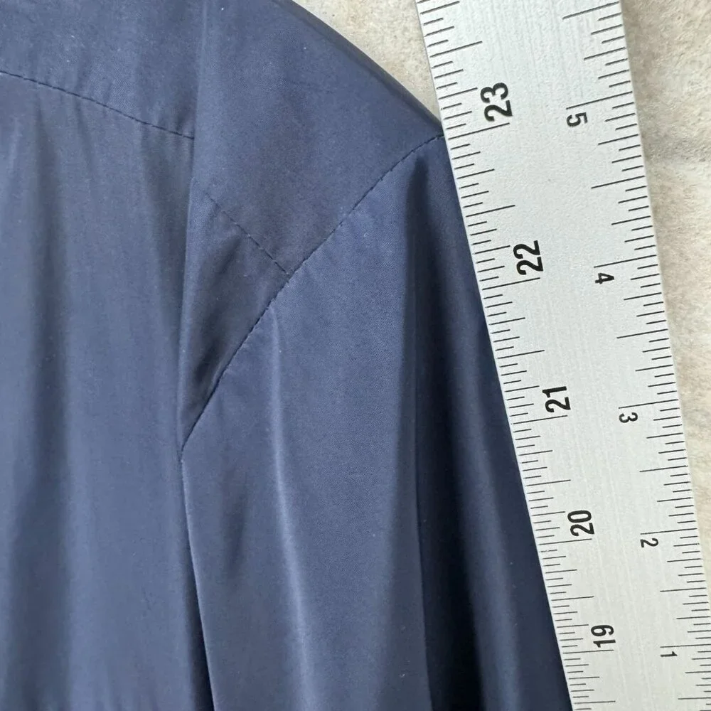 J Jill Womens Blue Zip Up Utility Jacket Drawstring Waist Front Pockets LP - Picture 13 of 14